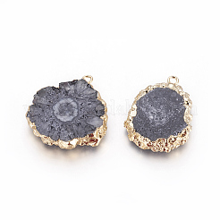 Подвески из натурального окрашенного кварца&nbsp;G-P399-B03