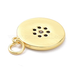 Латунные микропаве прозрачные подвески с фианитом ZIRC-L091-100