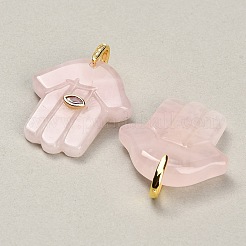 Pendentifs sculptés en quartz rose naturel&nbsp;GG-CBA4625-03G-05