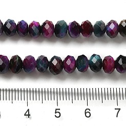 Fili di perline occhio di tigre arcobaleno naturale&nbsp;G-NH0002-D01-02