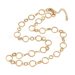 Цепочки из нержавеющей стали 304 с кольцами толщиной 6 мм и 10 мм&nbsp;NJEW-P343-02A-G