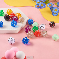 20шт 10 цвета полимерные многогранные подвески в виде кубиков FIND-TA0001-93