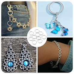 925 серебряное разделенное кольцо для прыжков&nbsp;STER-TA0001-48A