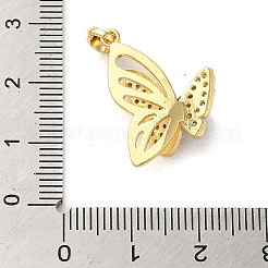 Pendentifs avec zircon cubiques à micro-pavés en laiton&nbsp;KK-E105-01G-02