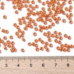 MIYUKIラウンドロカイユビーズ  日本製シードビーズ  （rr423)不透明な淡いオレンジ色の光沢  8/0  3mm  穴：1mm  約422~455PCS /ボトル  10 G /ボトル&nbsp;SEED-JP0009-RR0423