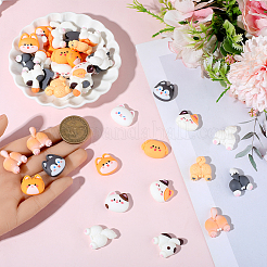 64 шт. 14 стиля кабошонов из непрозрачной смолы с изображением животных&nbsp;CRES-SC0003-20