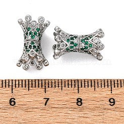 Латунные винтовые застежки с микропаве и кубическим цирконием KK-Z078-42P