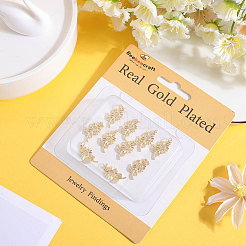 12шт латунные подвески с микропаве и кубическим цирконием&nbsp;KK-BBC0014-63