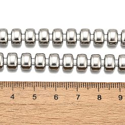 Rechteckige Gliederketten-Halsketten aus 304 Edelstahl für Damen&nbsp;NJEW-R024-01P