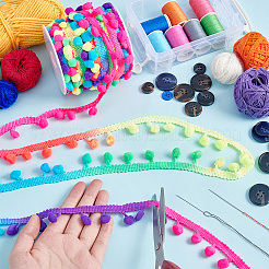 20 ярд полиэстерового кружева с кисточками и градиентным цветом OCOR-PH0001-93