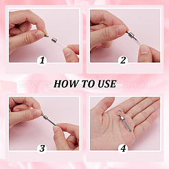 2 шт. подвески в виде бутылки желаний из латуни и стекла HJEW-DR00220