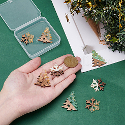 8 шт. подвески из дерева и акрила 4 стилей&nbsp;WOOD-AR0001-48