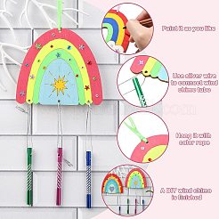 Необработанные деревянные наборы радужных колокольчиков своими руками для детских поделок&nbsp;ST-CJ0009-2