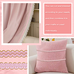 Волнистая кружевная лента из полиэстера и филиграни&nbsp;SENE-WH0003-32B