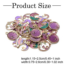 45шт 9 стиля подвески из сплава с эмалью&nbsp;ENAM-YW0004-13