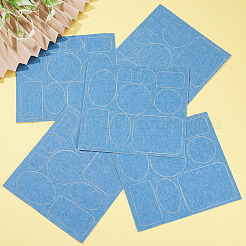 5 feuille de patchs autocollants en denim&nbsp;PATC-TA0001-61B