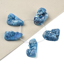 Galvaniques Druzy naturelle perles en agate brins&nbsp;G-N0259-08