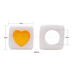 Белые непрозрачные европейские бусины из акрила OPDL-FS0001-01