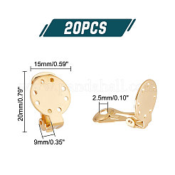 20 шт. ионное покрытие (IP) из нержавеющей стали 304 для сережек-клипс STAS-UN0044-04