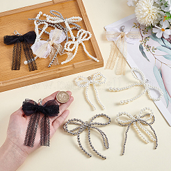 12 Stück Schuhanhänger in 6 Stilen mit Spitze und Schleife aus Kunststoff.&nbsp;DIY-HY0002-57
