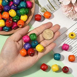 200 шт. бусины из натурального окрашенного клена&nbsp;WOOD-SP0001-64