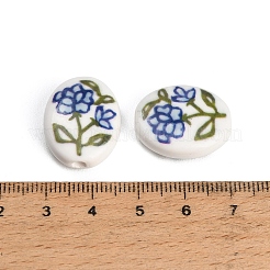 Perles de porcelaine à la main imprimés&nbsp;PR-CBAB520-01D