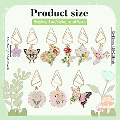 9 шт. скрепки из нержавеющей стали HJEW-FG00029