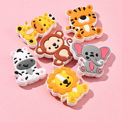 Силиконовые фокусные бусины в виде льва/тигра/слона/обезьяны-зебры/жирафа SIL-FS0001-19