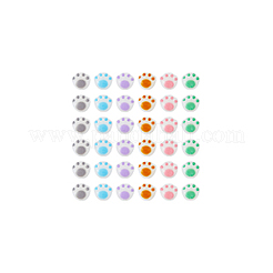 60шт 6 цвета непрозрачные акриловые бусины&nbsp;SACR-DC0001-05