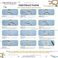Наборы для изготовления брелоков из хлопка ручной работы в стиле бохо&nbsp;DIY-SC0028-16