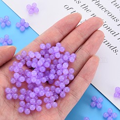 透明なアクリルビーズ  染め  [10]の形  暗い蘭  13x13x5mm  穴：1.5mm  約1510個/500g&nbsp;MACR-S373-02E-04