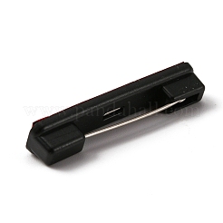 プラスチックブローチの発見  バックバーピン  ブラック  36x7x6mm  ピン：0.9mm&nbsp;FIND-WH0048-41C