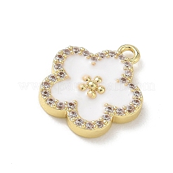 Pendentifs en émail de zircone cubique transparente en laiton micro pavé&nbsp;KK-A300-18