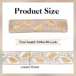 Полиэстеровая лента с рисунком в виде перьев&nbsp;OCOR-WH0101-151B