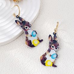 Пасхальные акриловые серьги-подвески&nbsp;FS-WG815B0-01