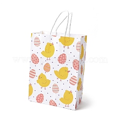 Пасхальные прямоугольные крафт-бумажные сумки CARB-U002-01F
