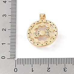 Latón micro pavimenta los colgantes coloridos de la circona cúbica&nbsp;KK-E111-34C-G