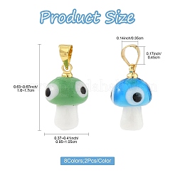 16шт 8 цвета подвески ручной работы лэмпворк LAMP-FS0001-47