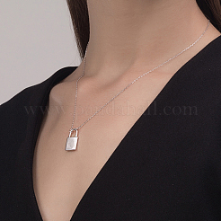 Collar con colgante de candado de plata esterlina s925&nbsp;VI3369