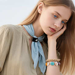 8 шт. из искусственной кожи с латунной пряжкой для шарфа&nbsp;AJEW-CL0001-68