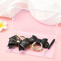 2 pendentif nœud papillon en cuir PU&nbsp;HJEW-SP0001-23C