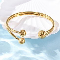 Браслеты-манжеты из нержавеющей стали 304 BJEW-P310-16G