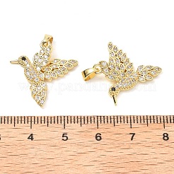 Pendenti in zirconi cubici trasparenti in micro pavè di ottone&nbsp;KK-G533-07E-G