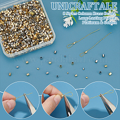 2400 шт. 8-х стилевые латунные бусины-столбики&nbsp;KK-UN0003-74