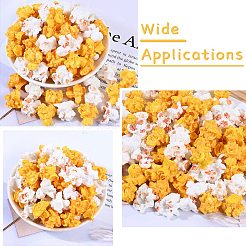 100 pz 2 colori ornamenti in miniatura di popcorn in resina&nbsp;RESI-CJ0005-34