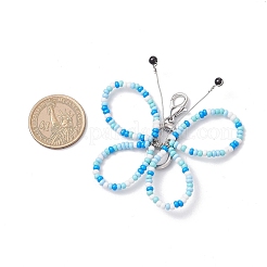 3 шт. стеклянные бусины бабочка подвеска украшения&nbsp;HJEW-JM03352