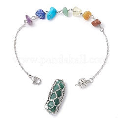Pendules de radiesthésie pointus en pierres précieuses synthétiques et naturelles&nbsp;PALLOY-JF02455-01