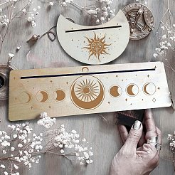 2 Stück 2 Stile Naturholz-Kartenständer für Tarot&nbsp;DJEW-GF0001-23