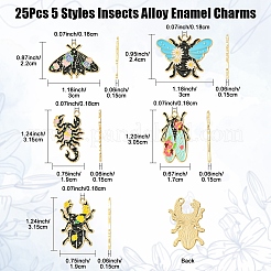 25шт 5 стиля подвески из сплава с эмалью&nbsp;ENAM-YW0005-22