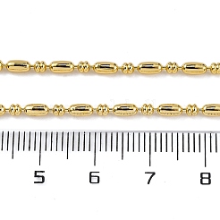 Collier à maillons ovales en laiton plaqué rack&nbsp;NJEW-A035-06G-01